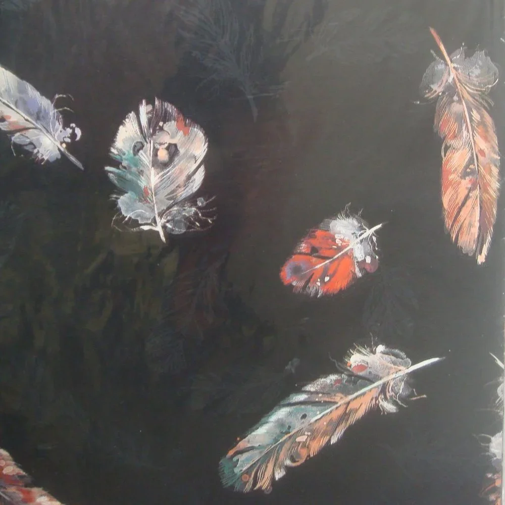 Vintage HALLMARK Floral & Feather Gift Wrapping Paper 4 Designs